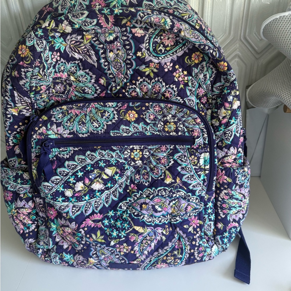 Vera Bradley Floral Purple Paisley Backpack - Multicolor. Rarely Used